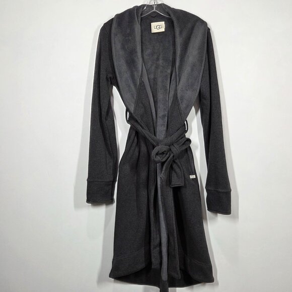 Ugg Robe Womens Medium Gray Duffield II Shawl Collar Plush Soft Cozy Luxury - Picture 2 of 14